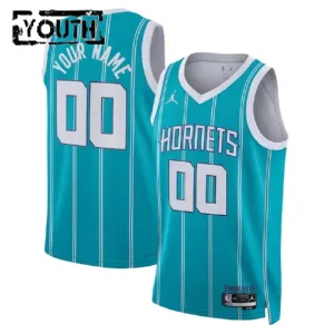 Maglia Charlotte Hornets Jordan Personalizzata Icon Edition Swingman Teal - Bambino