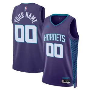 Maglia Charlotte Hornets Jordan Personalizzata Statement Edition Swingman Viola - Uomo