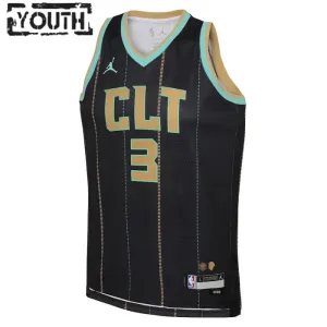 Maglia Charlotte Hornets Jordan Terry Rozier III 3 City Edition 2022-23 Swingman Nero - Bambino