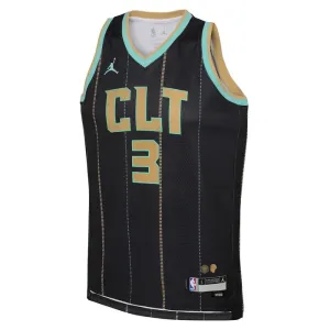 Maglia Charlotte Hornets Jordan Terry Rozier III 3 City Edition 2022-23 Swingman Nero - Uomo