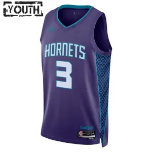 Maglia Charlotte Hornets Jordan Terry Rozier III 3 Statement Edition Swingman Viola - Bambino