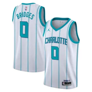 Maglia Charlotte Hornets Miles Bridges 0 Jordan Association Edition Swingman Bianco - Uomo Maglia Charlotte Hornets Miles Bridges 0 Jordan Association Edition Swingman Bianco - Uomo