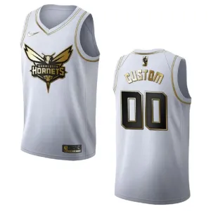 Maglia Charlotte Hornets Personalizzata Golden Edition Swingman Bianco - Uomo Maglia Charlotte Hornets Personalizzata Golden Edition Swingman Bianco - Uomo