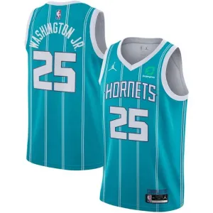 Maglia Charlotte Hornets PJ Washington 25 Jordan Icon Edition Swingman Teal - Uomo