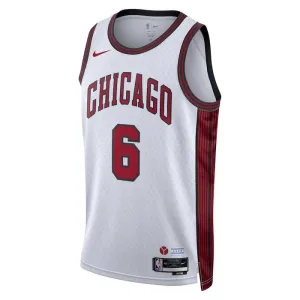 Maglia Chicago Bulls Alex Caruso 6 City Edition 2022-23 Swingman Bianco - Uomo