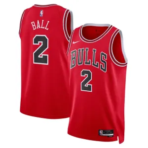 Maglia Chicago Bulls Lonzo Ball 2 Icon Edition Swingman Rosso - Uomo