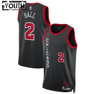 Maglia Chicago Bulls Lonzo Ball City Edition 2023-24 Swingman Nero - Bambino