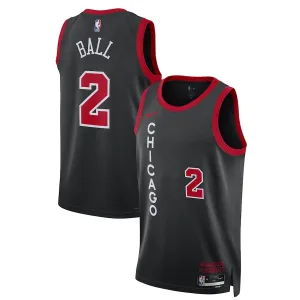 Maglia Chicago Bulls Lonzo Ball City Edition 2023-24 Swingman Nero - Uomo
