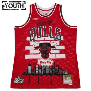 Maglia Chicago Bulls Mitchell Ness x Tats Cru Edition Hardwood Classics 2023-24 Swingman Rosso - Bambino