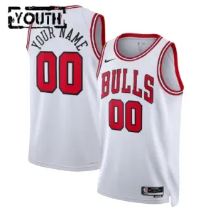 Maglia Chicago Bulls Personalizzata Association Edition Swingman Bianco - Bambino
