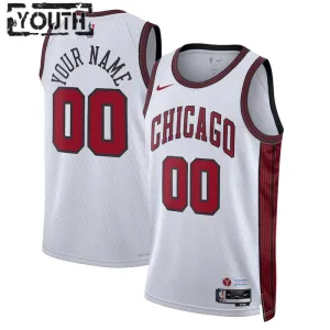 Maglia Chicago Bulls Personalizzata City Edition 2022-23 Swingman Bianco - Bambino