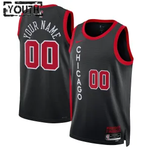 Maglia Chicago Bulls Personalizzata City Edition 2023-24 Swingman Nero - Bambino