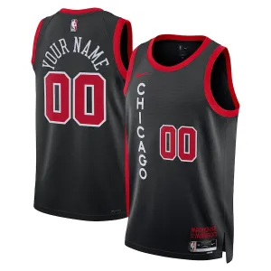 Maglia Chicago Bulls Personalizzata City Edition 2023-24 Swingman Nero - Uomo