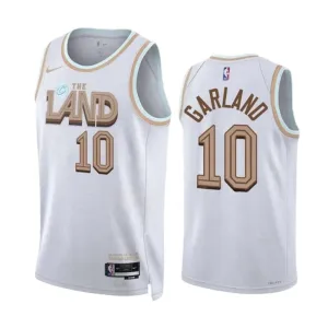 Maglia Cleveland Cavaliers Darius Garland 10 City Edition 2022-23 Swingman Bianco - Uomo Maglia Cleveland Cavaliers Darius Garland 10 City Edition 2022-23 Swingman Bianco - Uomo
