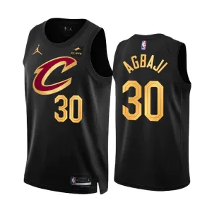 Maglia Cleveland Cavaliers Jordan Ochai Agbaji 30 Statement Edition Swingman Nero - Uomo Maglia Cleveland Cavaliers Jordan Ochai Agbaji 30 Statement Edition Swingman Nero - Uomo