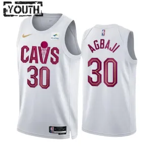 Maglia Cleveland Cavaliers Ochai Agbaji 30 Association Edition Swingman Bianco - Bambino Maglia Cleveland Cavaliers Ochai Agbaji 30 Association Edition Swingman Bianco - Bambino