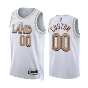 Maglia Cleveland Cavaliers Personalizzata City Edition 2022-23 Swingman Bianco - Uomo Maglia Cleveland Cavaliers Personalizzata City Edition 2022-23 Swingman Bianco - Uomo