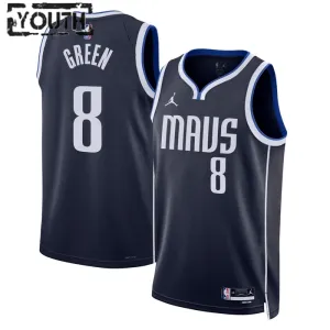 Maglia Dallas Mavericks Jordan Josh Green 8 Statement Edition Swingman Navy - Bambino