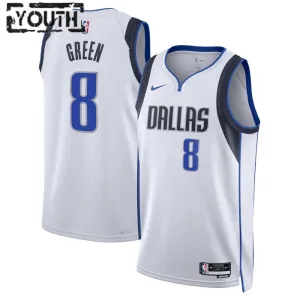 Maglia Dallas Mavericks Josh Green 8 Association Edition Swingman Bianco - Bambino