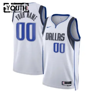 Maglia Dallas Mavericks Personalizzata Association Edition Swingman Bianco - Bambino