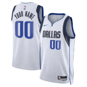 Maglia Dallas Mavericks Personalizzata Association Edition Swingman Bianco - Uomo