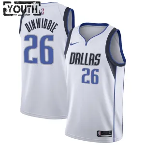 Maglia Dallas Mavericks Spencer Dinwiddie 26 Association Edition Swingman Bianco - Bambino