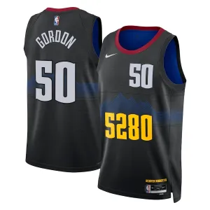 Maglia Denver Nuggets Aaron Gordon City Edition 2023-24 Swingman Nero - Uomo