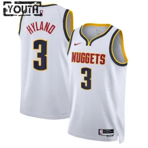 Maglia Denver Nuggets Bones Hyland 3 Association Edition Swingman Bianco - Bambino