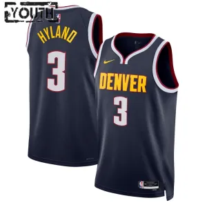 Maglia Denver Nuggets Bones Hyland 3 Icon Edition Swingman Navy - Bambino