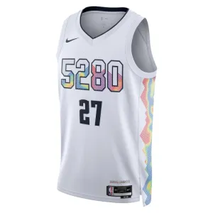 Maglia Denver Nuggets Jamal Murray City Edition 2024-25 Swingman Bianco - Uomo