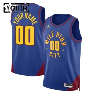 Maglia Denver Nuggets Jordan Personalizzata Statement Edition Swingman Blu - Bambino