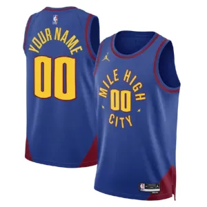 Maglia Denver Nuggets Jordan Personalizzata Statement Edition Swingman Blu - Uomo