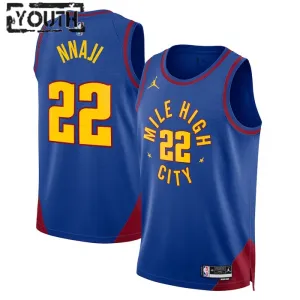 Maglia Denver Nuggets Jordan Zeke Nnaji 22 Statement Edition Swingman Blu - Bambino