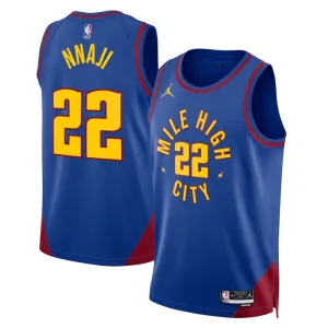 Maglia Denver Nuggets Jordan Zeke Nnaji 22 Statement Edition Swingman Blu - Uomo