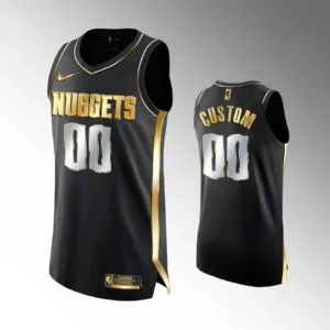 Maglia Denver Nuggets Limited Personalizzata Golden Edition Swingman Nero - Uomo Maglia Denver Nuggets Limited Personalizzata Golden Edition Swingman Nero - Uomo