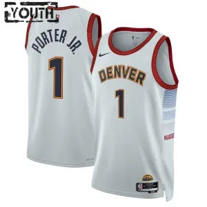 Maglia Denver Nuggets Michael Porter JR 1 City Edition 2022-23 Swingman Grigio - Bambino