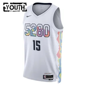 Maglia Denver Nuggets Nikola Jokic City Edition 2024-25 Swingman Bianco - Bambino