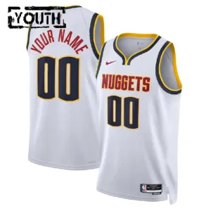 Maglia Denver Nuggets Personalizzata Association Edition Swingman Bianco - Bambino