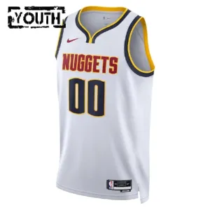 Maglia Denver Nuggets Personalizzata Association Edition Swingman Bianco - Bambino