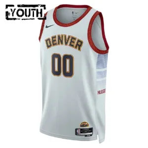Maglia Denver Nuggets Personalizzata City Edition 2022-23 Swingman Bianco - Bambino