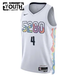 Maglia Denver Nuggets Russell Westbrook City Edition 2024-25 Swingman Bianco - Bambino