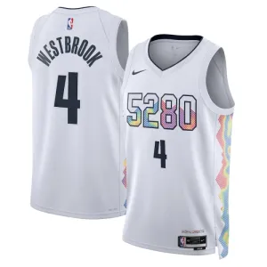 Maglia Denver Nuggets Russell Westbrook City Edition 2024-25 Swingman Bianco - Uomo