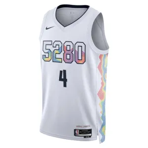 Maglia Denver Nuggets Russell Westbrook City Edition 2024-25 Swingman Bianco - Uomo