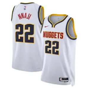 Maglia Denver Nuggets Zeke Nnaji 22 Association Edition Swingman Bianco - Uomo