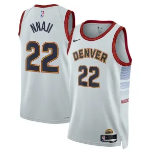 Maglia Denver Nuggets Zeke Nnaji 22 City Edition 2022-23 Swingman Grigio - Uomo