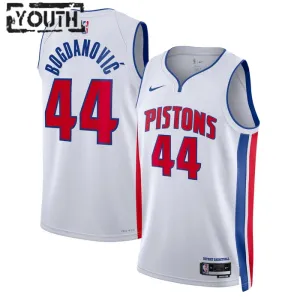 Maglia Detroit Pistons Bojan Bogdanovic 44 Association Edition Swingman Bianco - Bambino