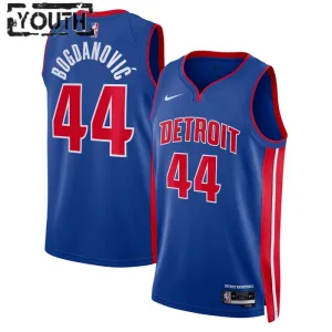 Maglia Detroit Pistons Bojan Bogdanovic 44 Icon Edition Swingman Blu - Bambino