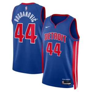 Maglia Detroit Pistons Bojan Bogdanovic 44 Icon Edition Swingman Blu - Uomo