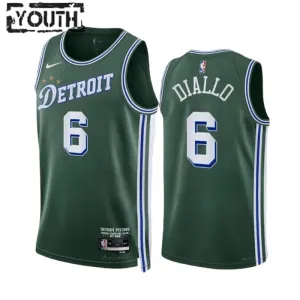 Maglia Detroit Pistons Hamidou Diallo 6 City Edition 2022-23 Swingman Verde - Bambino Maglia Detroit Pistons Hamidou Diallo 6 City Edition 2022-23 Swingman Verde - Bambino