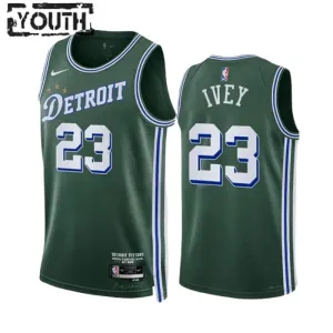 Maglia Detroit Pistons Jaden Ivey 23 City Edition 2022-23 Swingman Verde - Bambino Maglia Detroit Pistons Jaden Ivey 23 City Edition 2022-23 Swingman Verde - Bambino